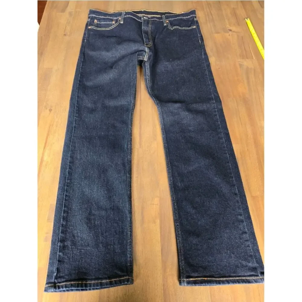 Levi's 513 Slim Straight Jeans Mens Blue Denim 38x32 NWT